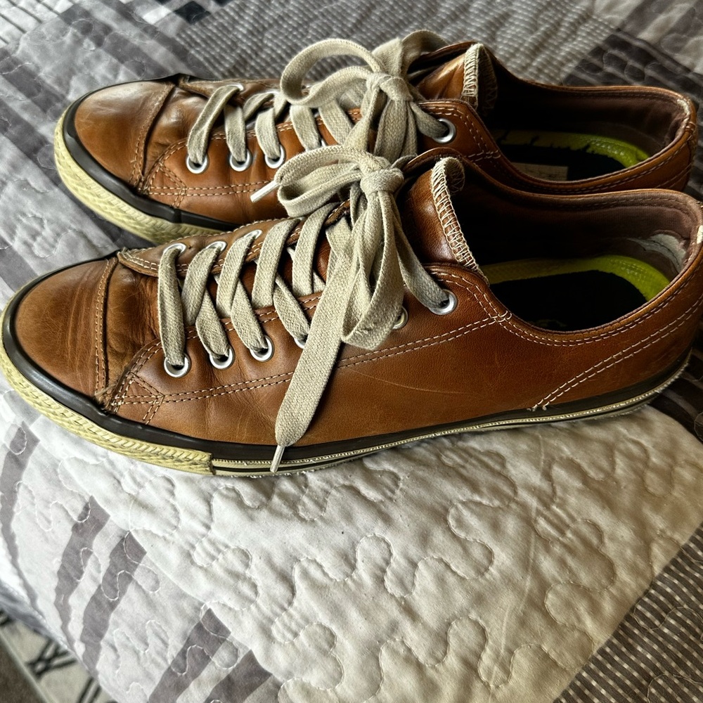 Converse Brown Cream Athletic Sneakers - Picture 5 of 8